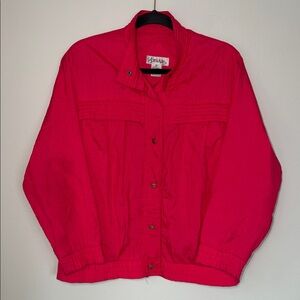 Vintage 80’s 90’s Neon Lightweight Windbreaker Retro Jacket Snap Closure